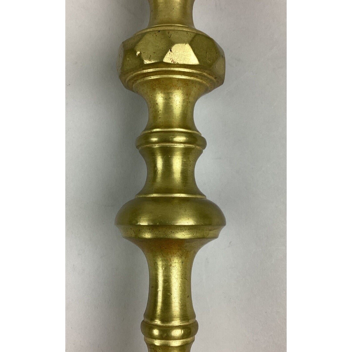 Pair Of Vintage Solid Brass Ornate Candle Stick Holders - 11 1/2”