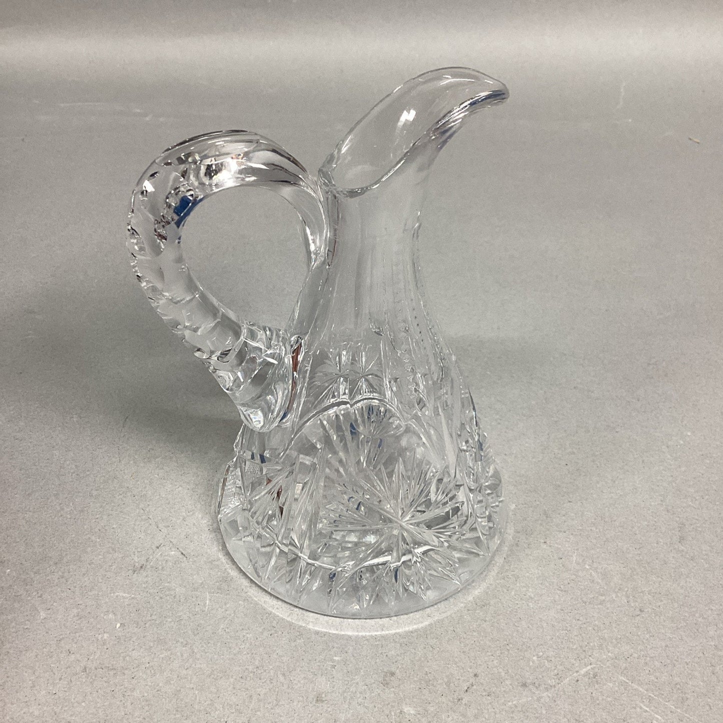 Vintage Etched Glass Cruet - 5”H