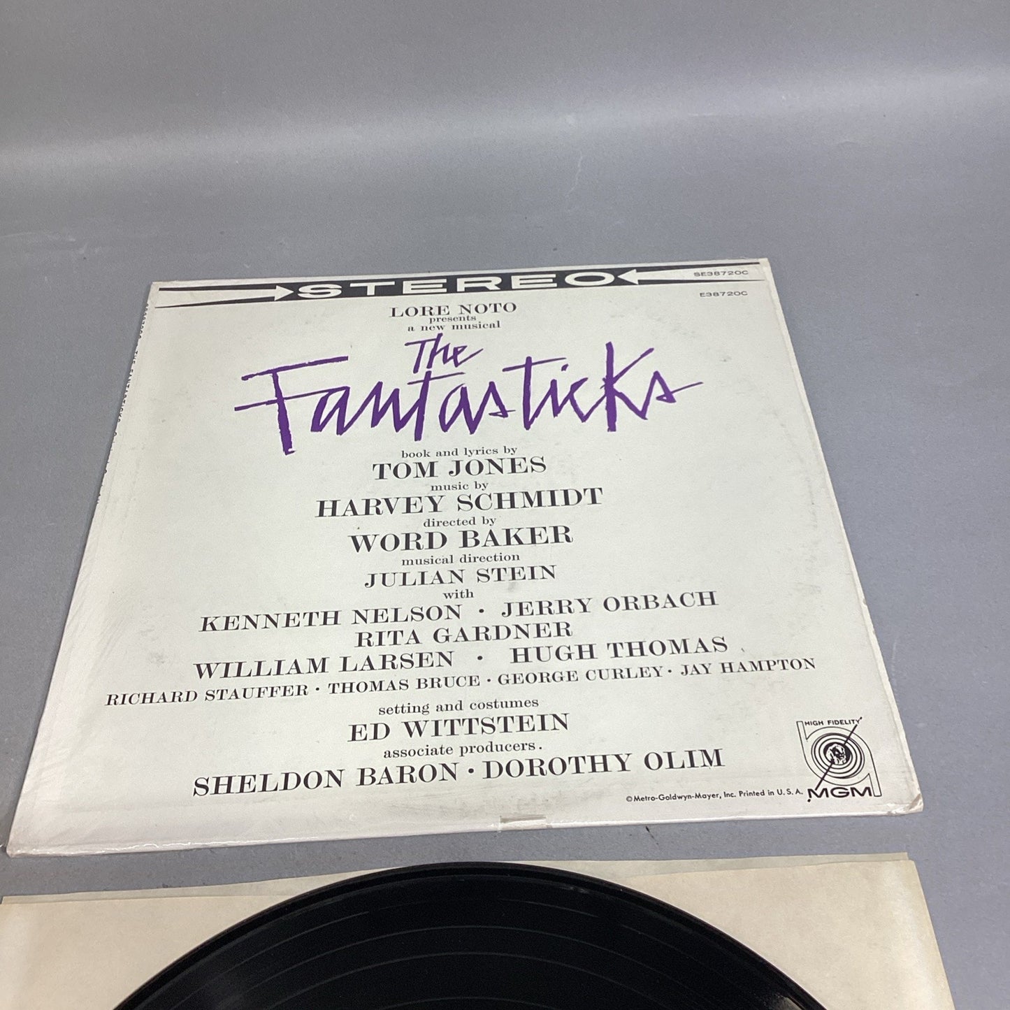 Lore Noto The Fantasticks Stereo Vinyl Record