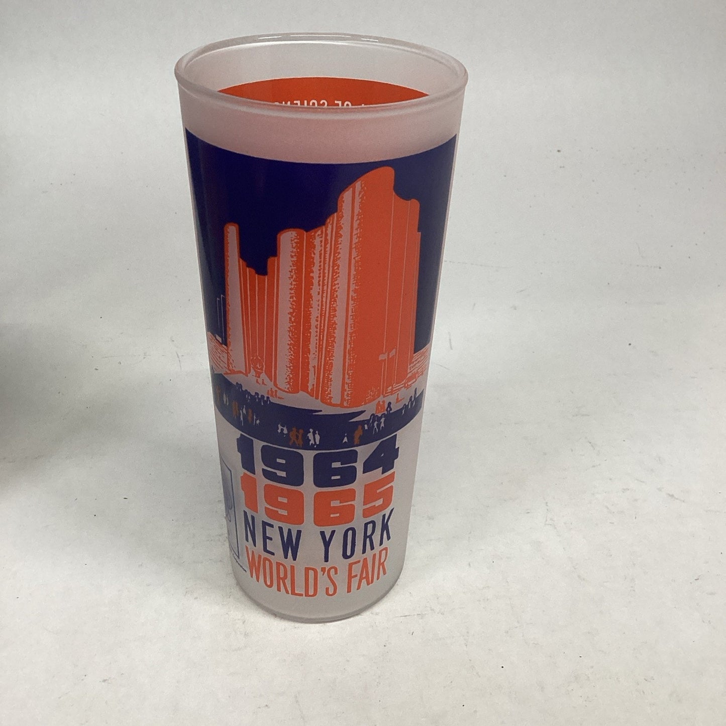 Vintage 1964-1965 New York World's Fair Frosted Glass Tumblers - Set Of 4