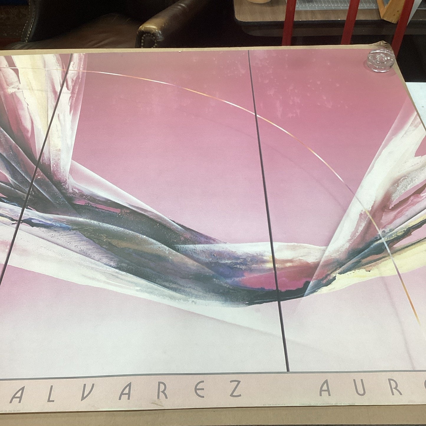 1984 Aurora Alvarez Pink Litho - 48x38”