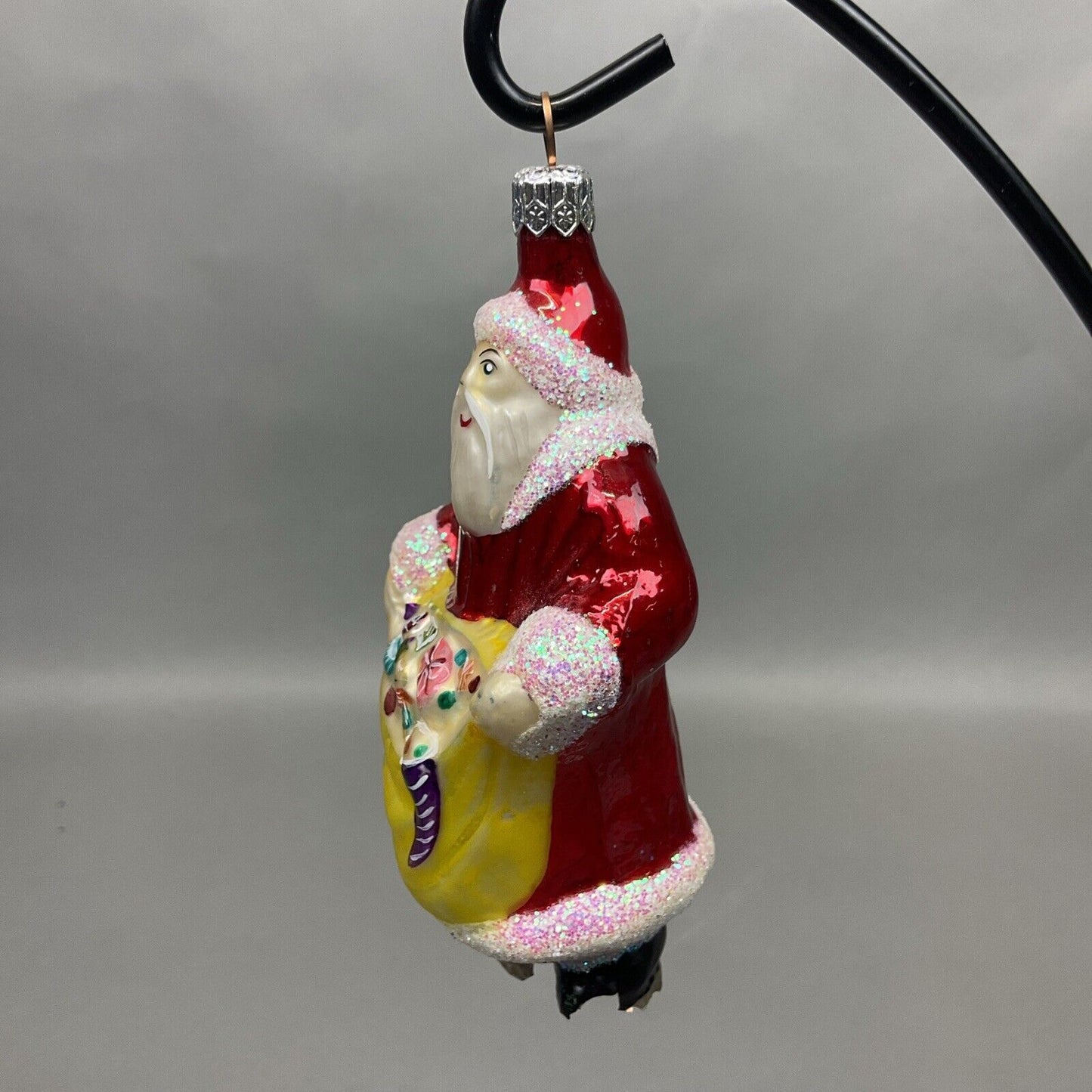 Radko Santa w/ Gold Bag of Toys + Starbucks Exclusive Santa Java Glass / Damaged