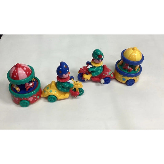 Russ Berrie Collectors Clown & Carousel Wind Up Toy - Lot Of 2