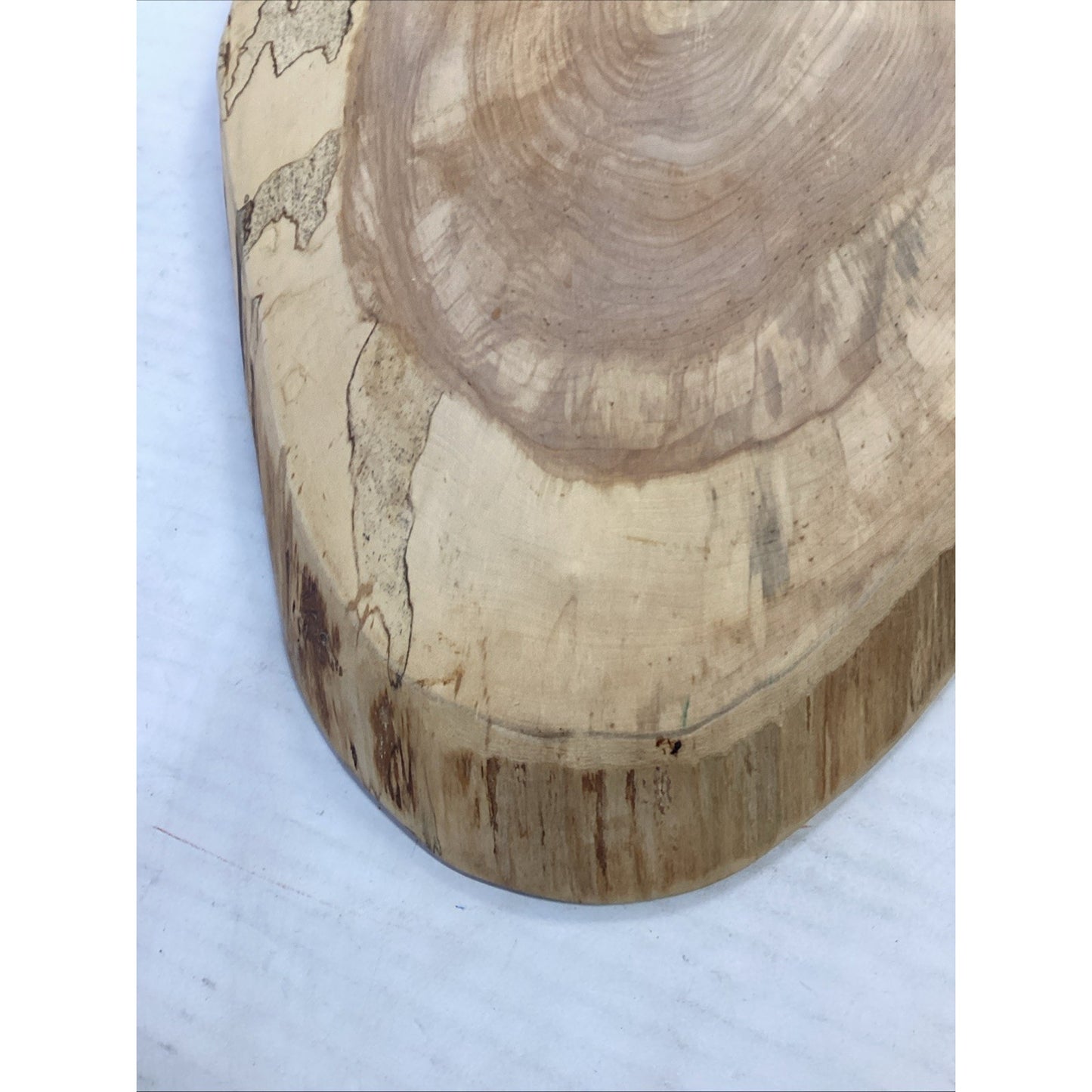 Handcrafted Spalted Olive Ash Live Edge Serving Tray, Platter - 24.5”L