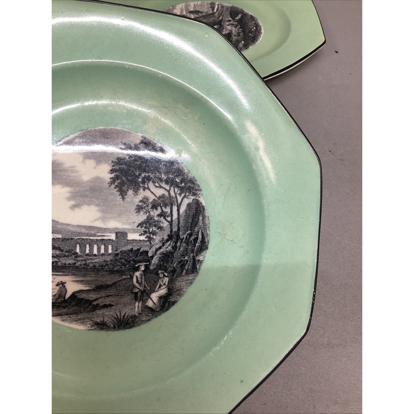 Wedgwood Etruria England Mint Green Decorative Plates