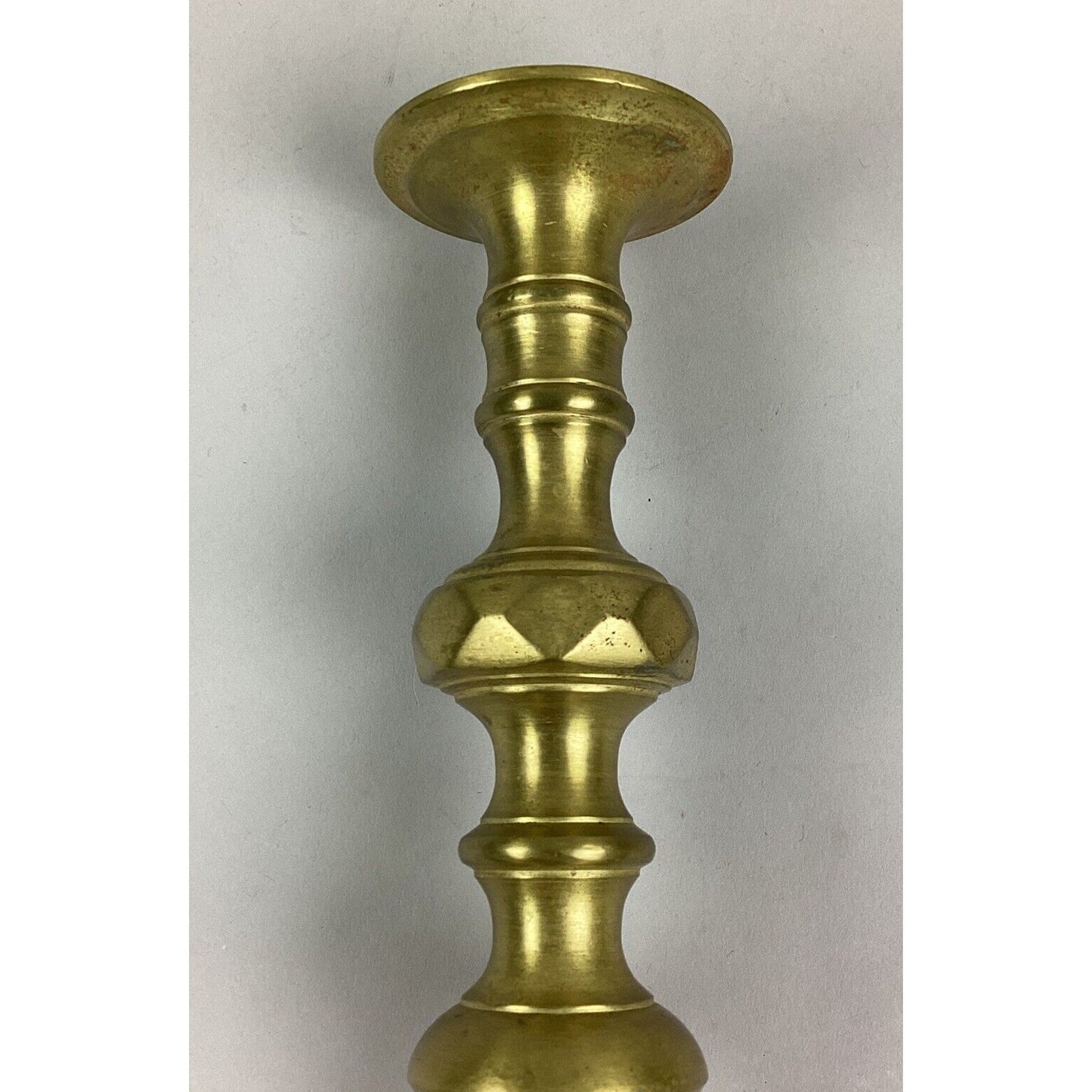 Pair Of Vintage Solid Brass Ornate Candle Stick Holders - 11 1/2”