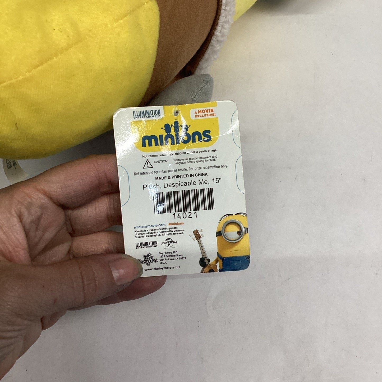 Despicable Me Minions Banana Eskimo Minion Plush - 15”