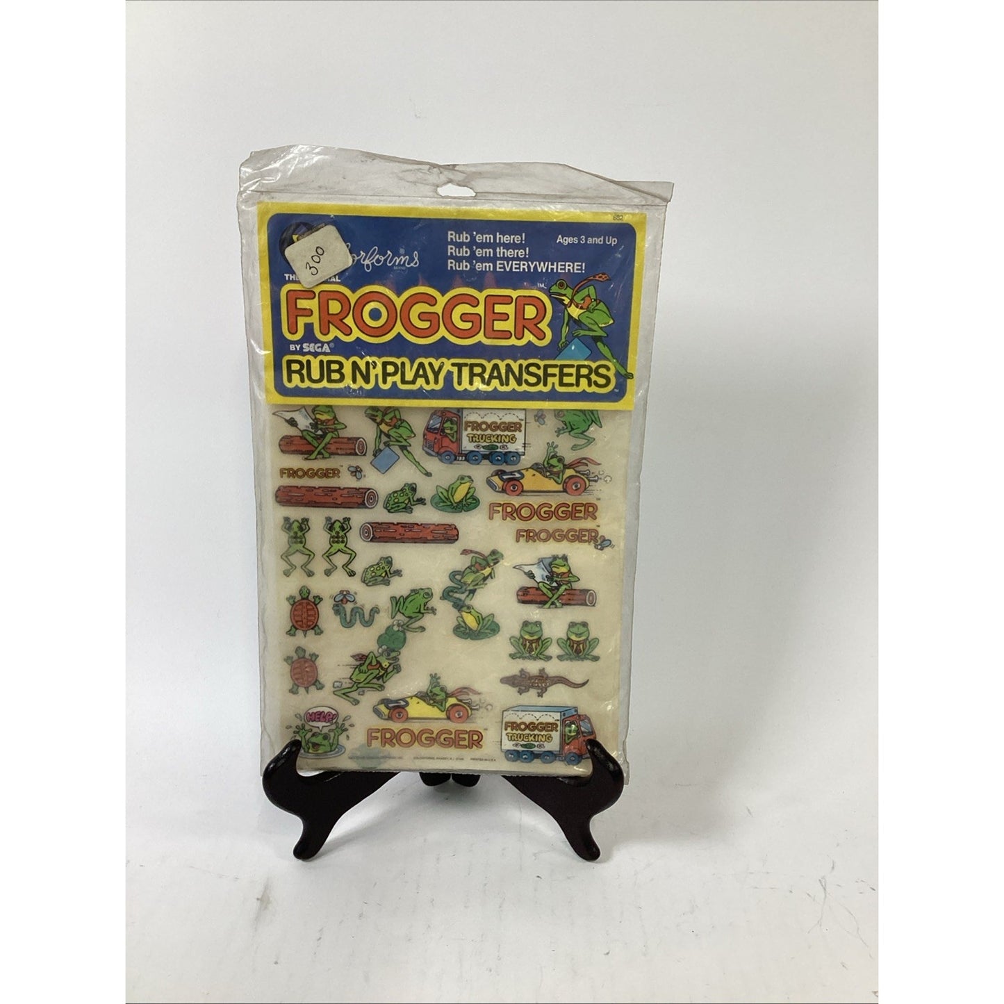 Frogger Rub N' Play Transfers 1981 Sega Arcade Atari Game Colorforms