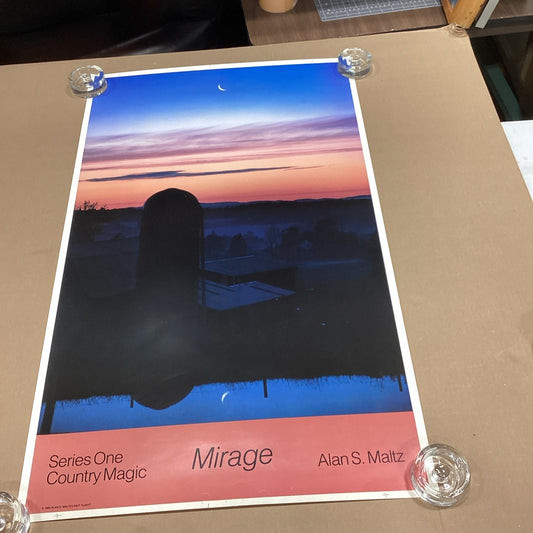 1985 Alan S. Maltz Series One Country Magic Mirage Poster - 35x21.25”