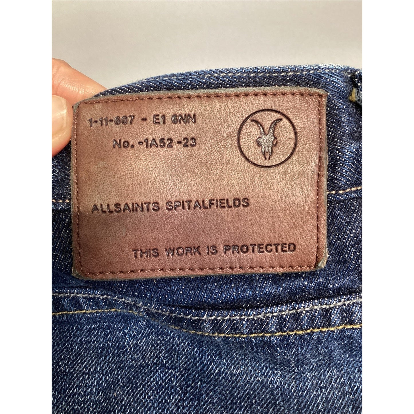 Allsaints Spitalfields Men’s 4 Button Denim Blue Jeans - #1A52-23