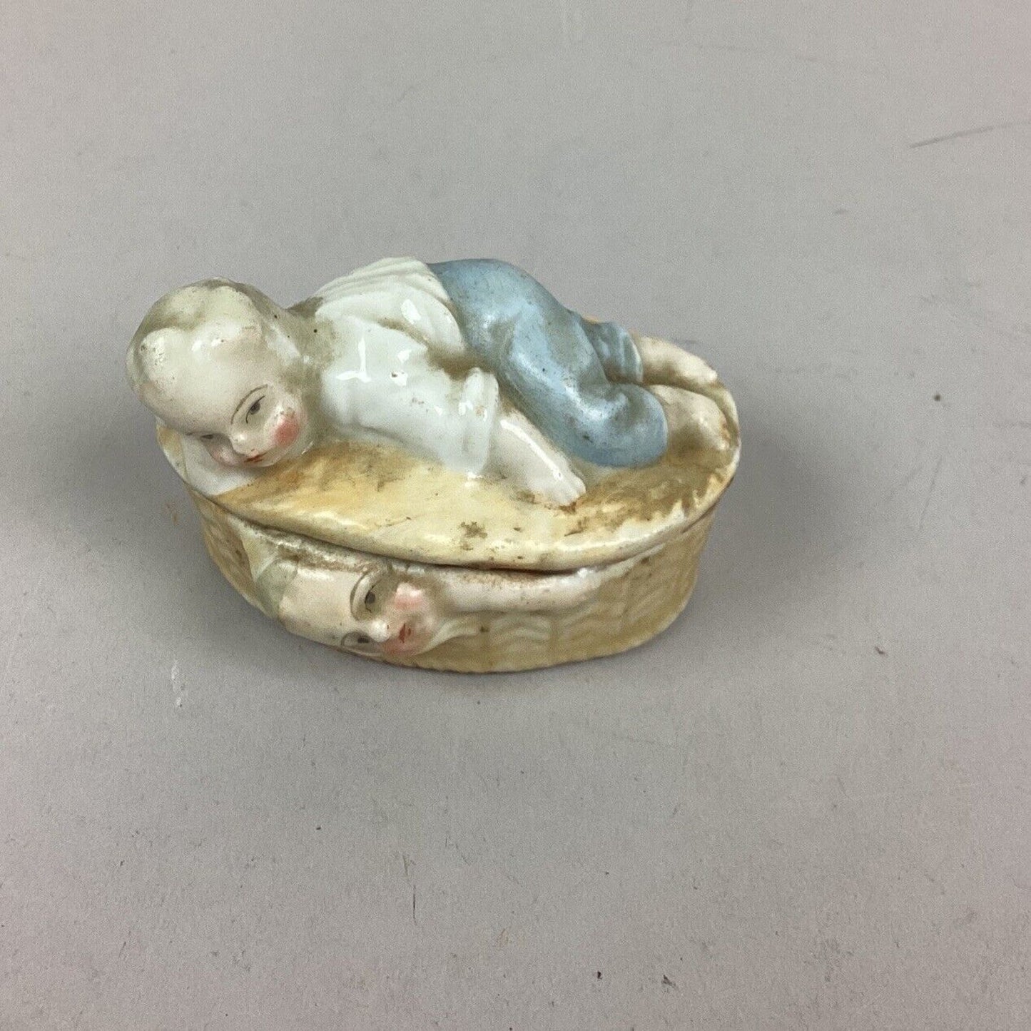 Rare Old Victorian Figural Children at Play Porcelain Figurine