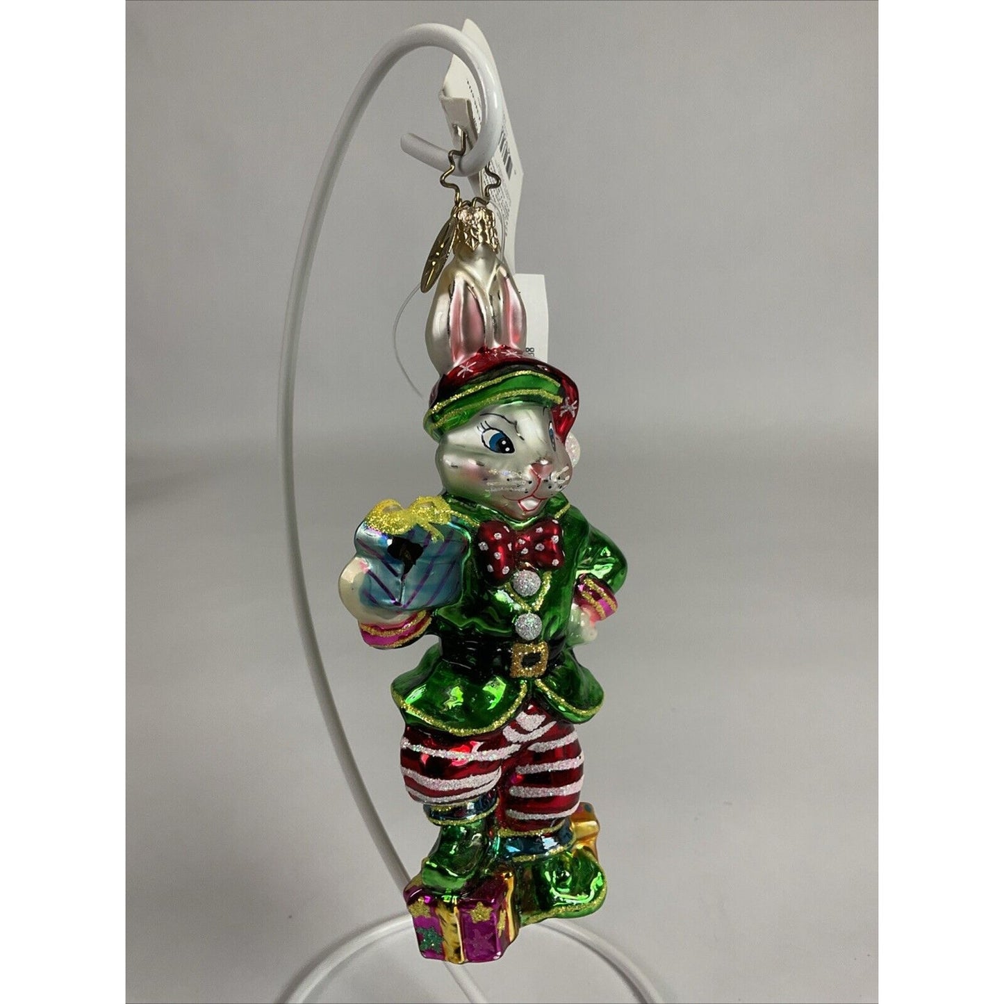 Christopher Radko Santaland Billy Bunny Elf Christmas Ornament 2003