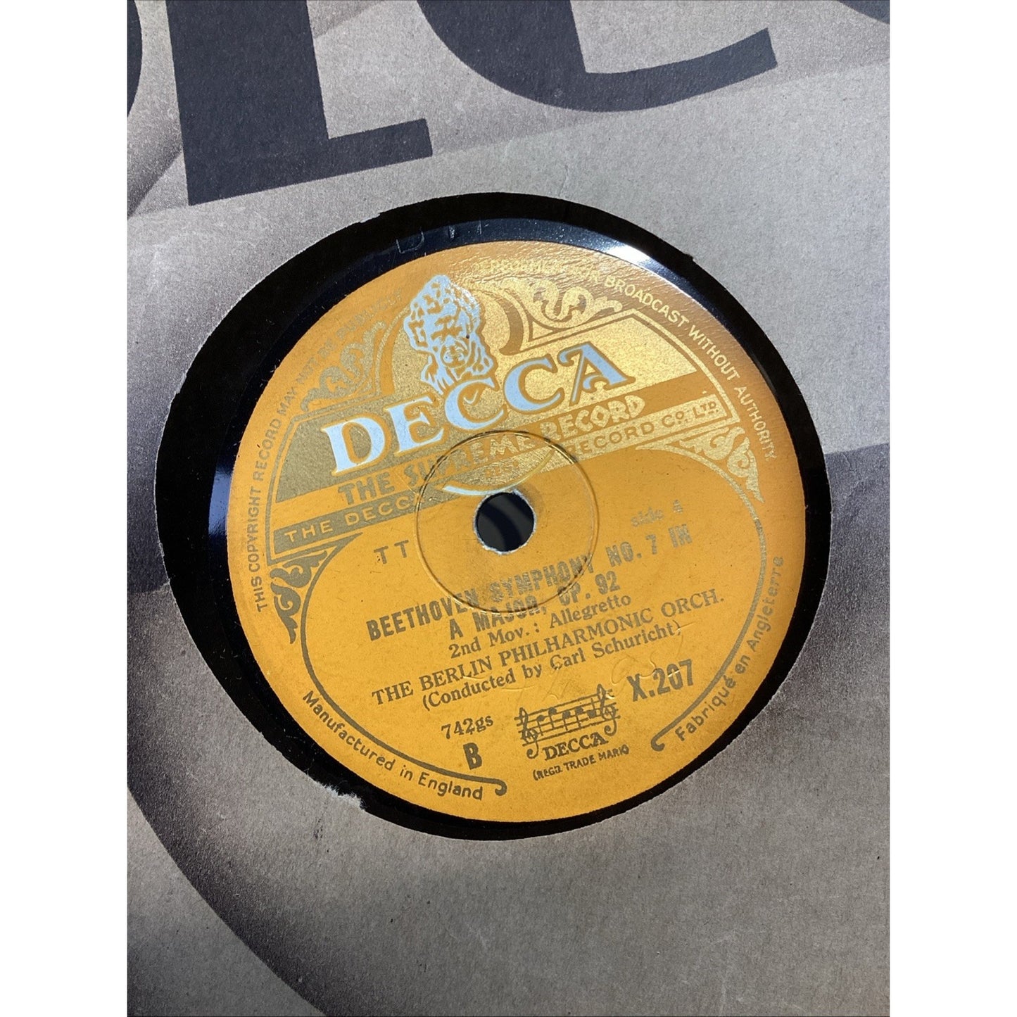 Beethoven Symphony No.7 In A Minor (5 Records) Berlin Philharmonic Orchestra