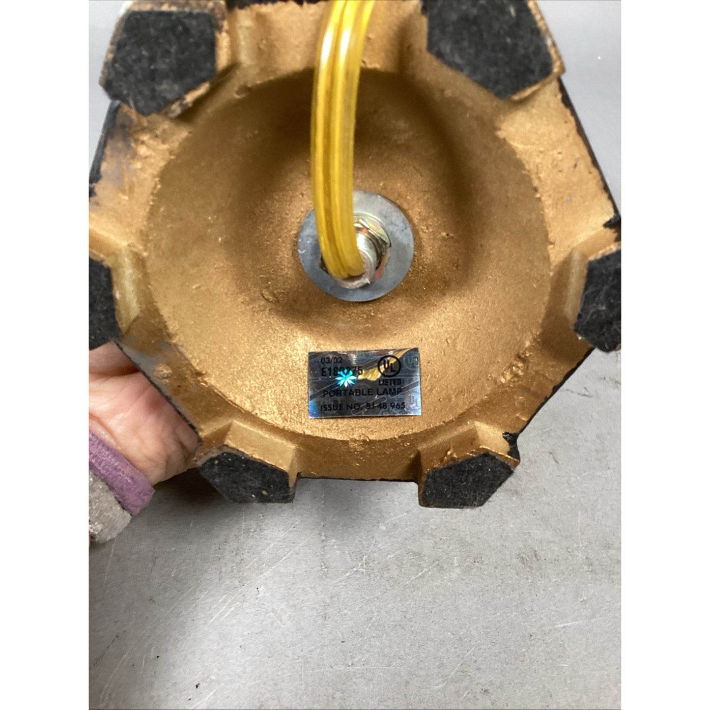 Vintage Portable Table Lamp Or Night Light - Untested - 16.5”H