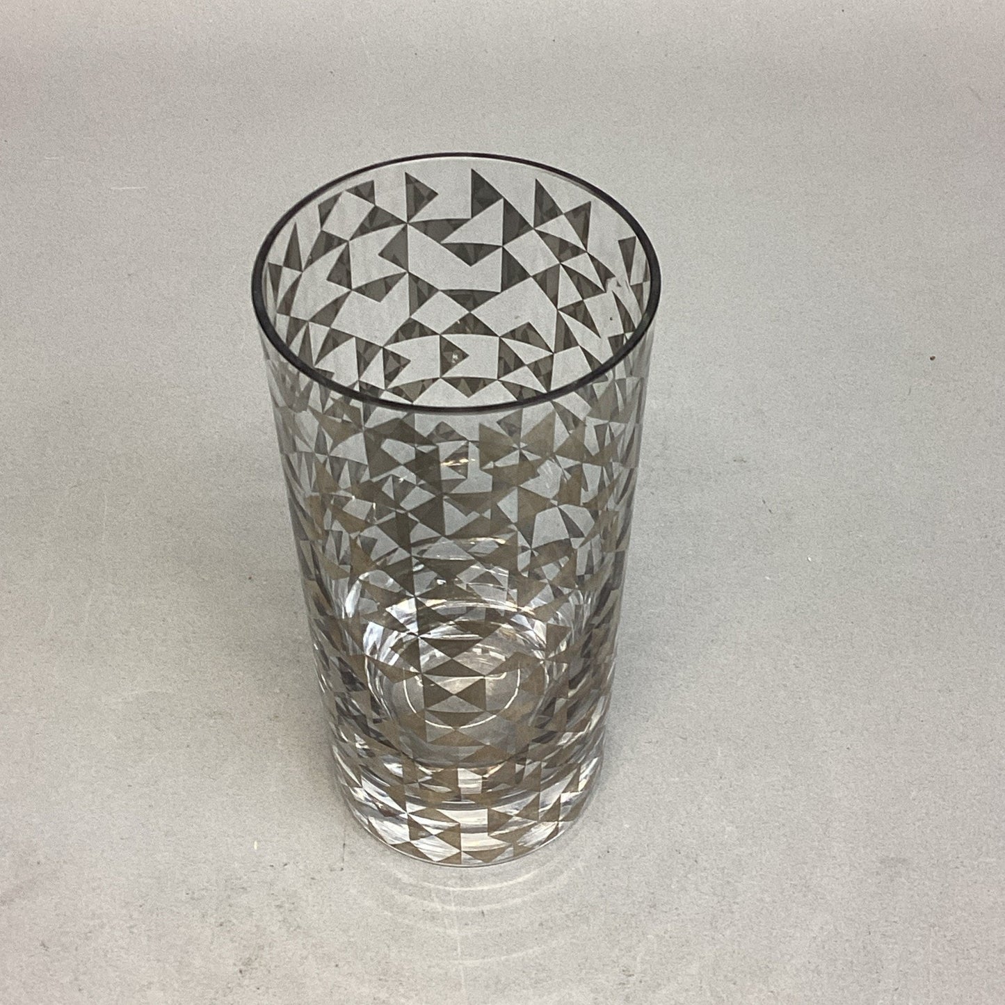 Dwell Studio Signed Glass Tumbler Or Vase - 6”H - Made In Poland
