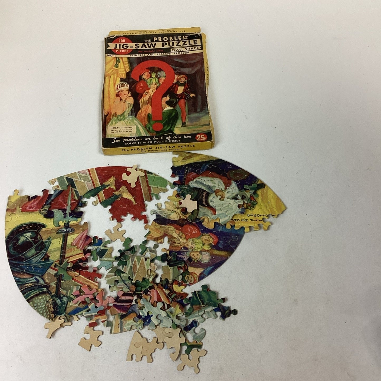 Vintage The Problem Jig Saw Puzzle - Princess And Peasant Problem #1