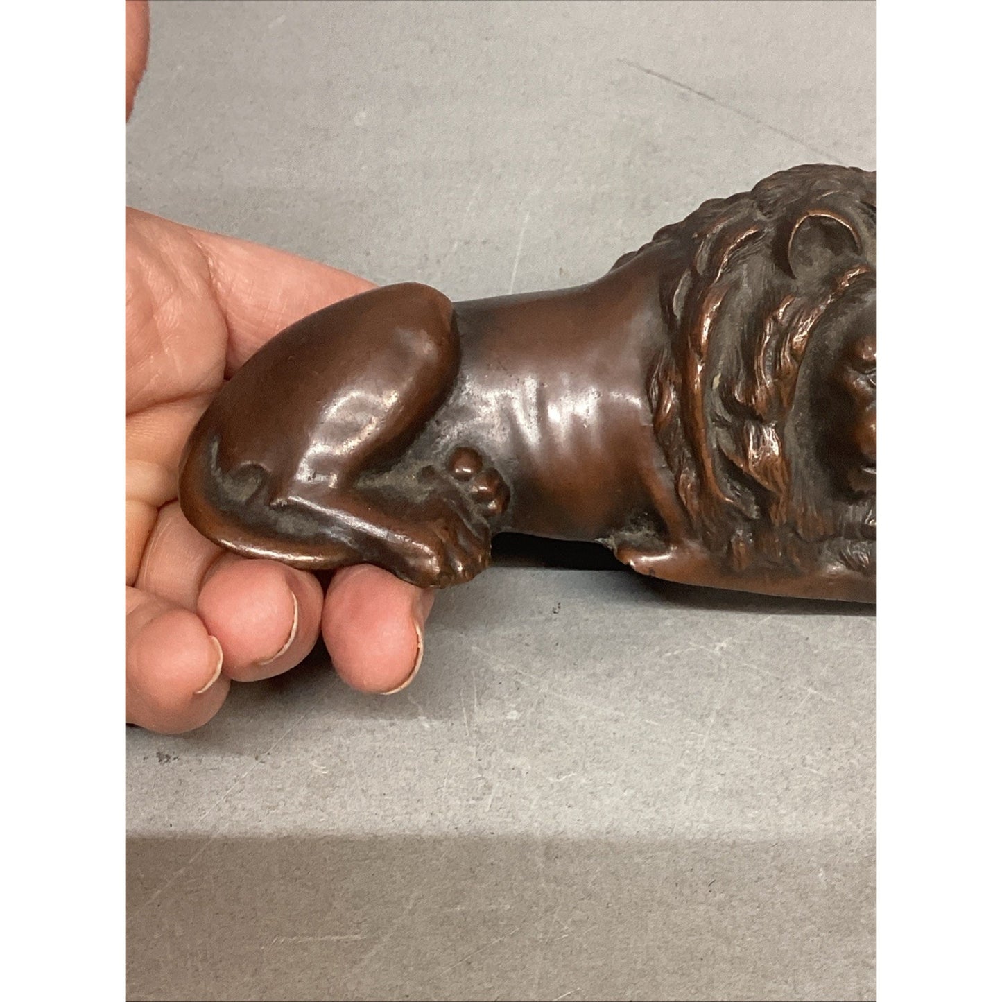 JB JENNING BROS Original Lion Old Figural Paperweight Decorative Art Statue