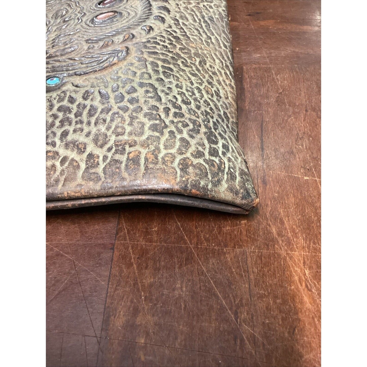 Vintage Artisan Brown Leather Bound Book Note Book Hard Cover