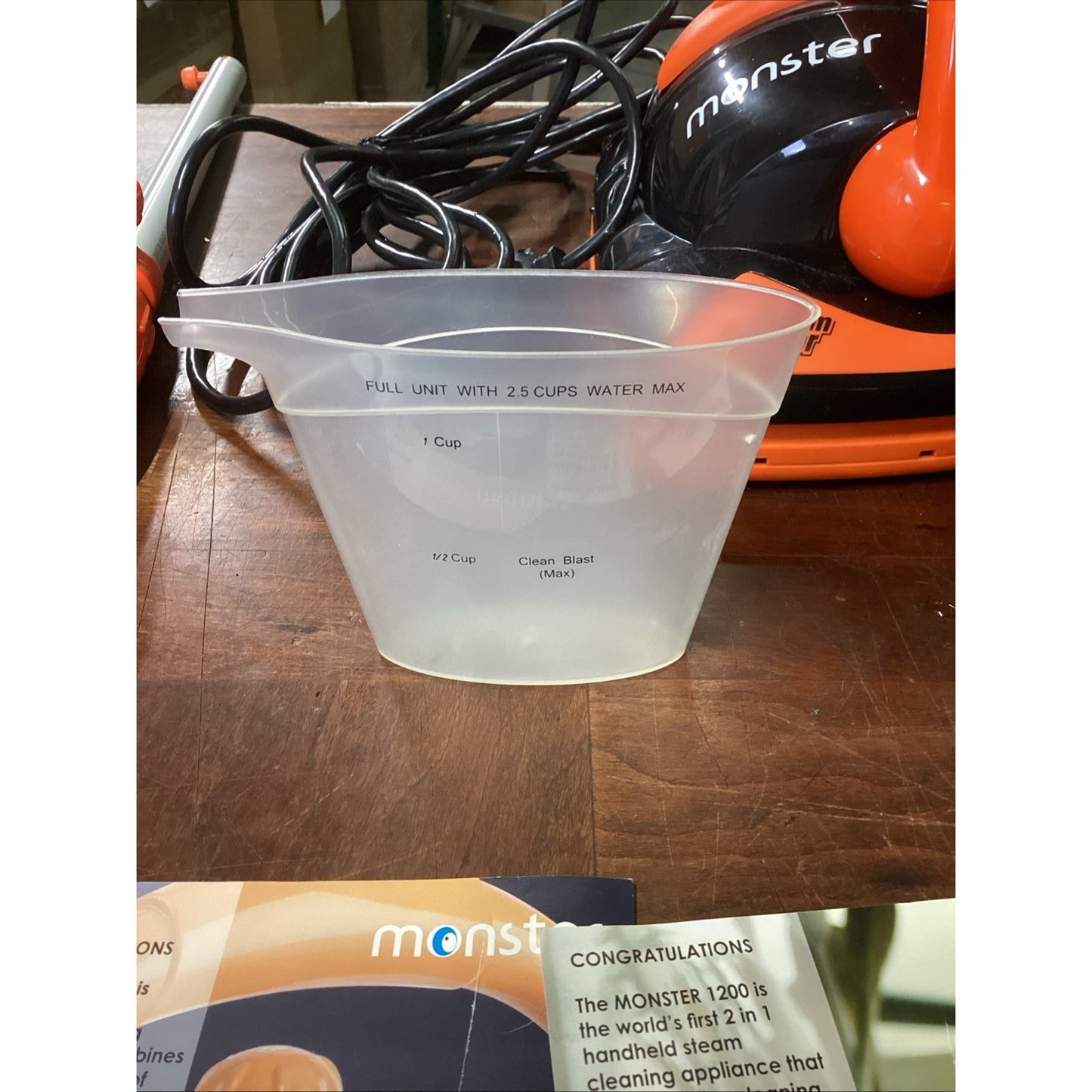Euroflex EZ2 Super Clean Floor Steamer W/ 3 Pads, Measuring Cup & Instructions