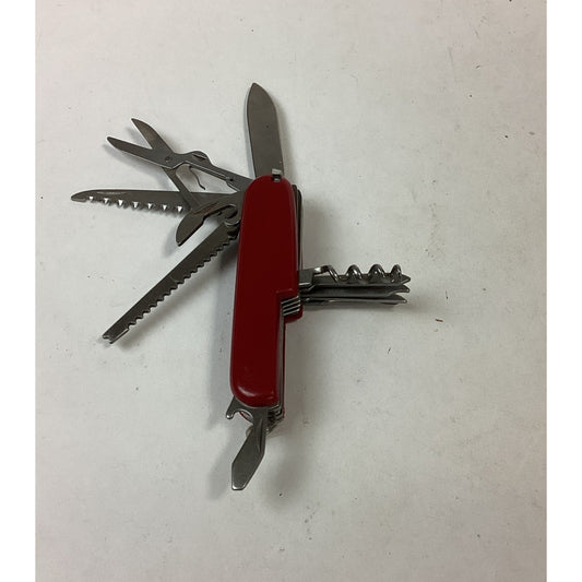 Vintage Stainless Steel Red Army Camping Multi-Tool With 11 Tools