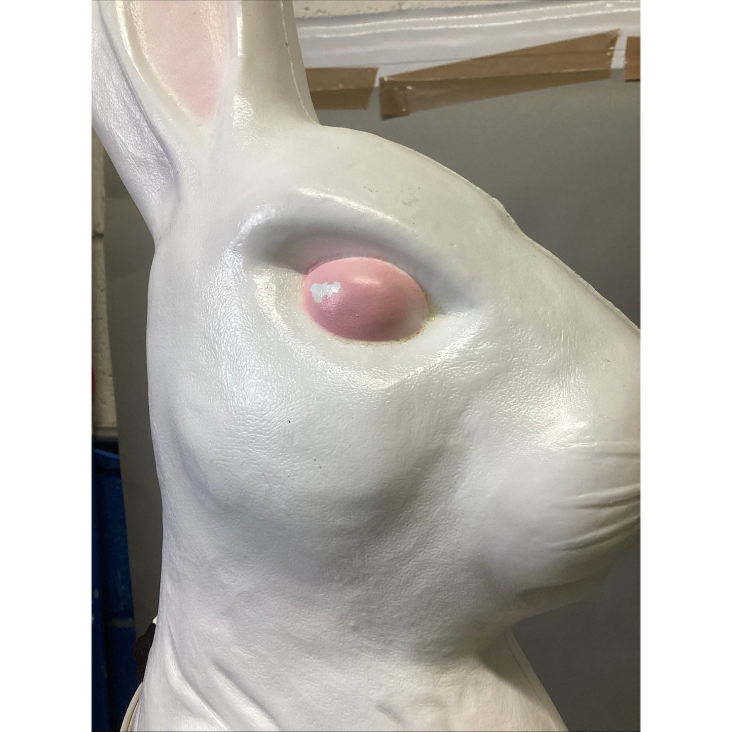 Vintage 1993 Light Up Blow Mold Easter Bunny W/ Easter Eggs Basket - 30”H