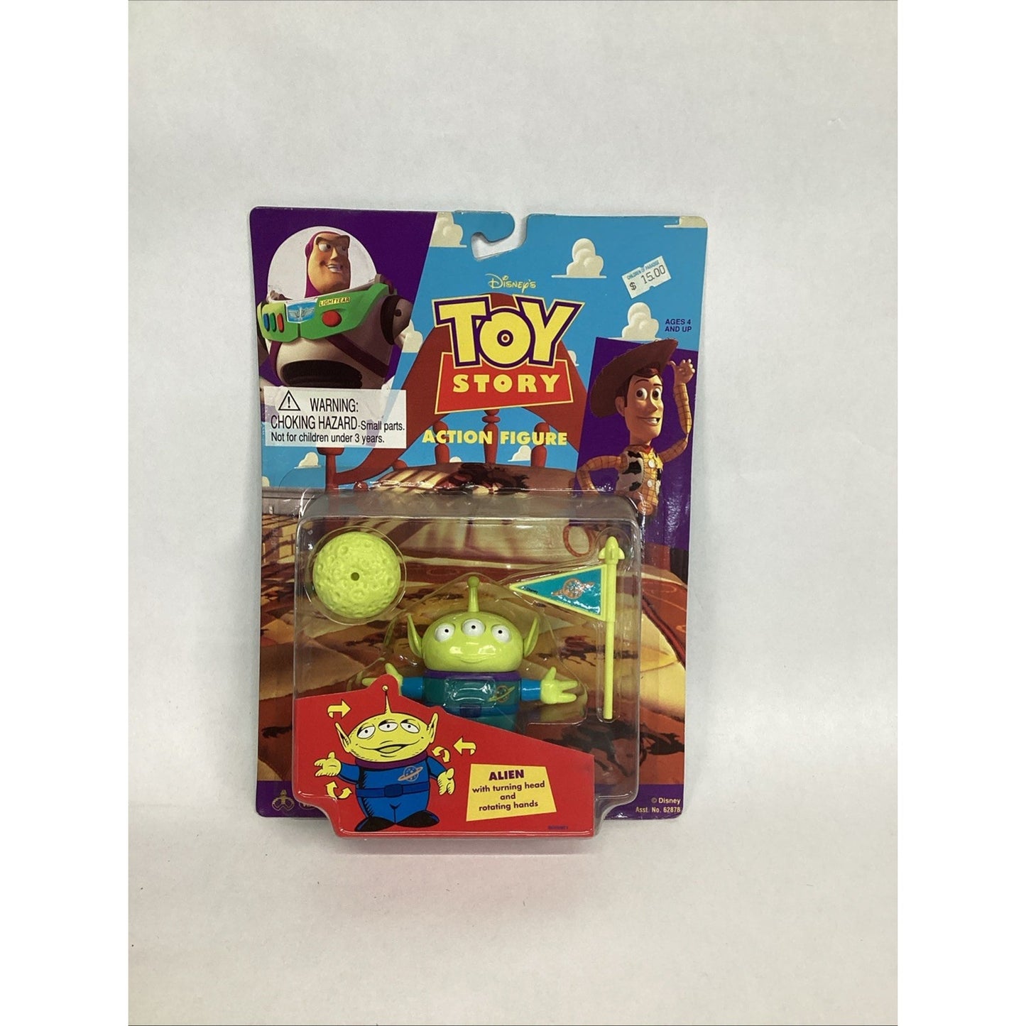 Disney TOY STORY Alien Vintage Action Figure Thinkway Toys Pixar 1995 Sealed