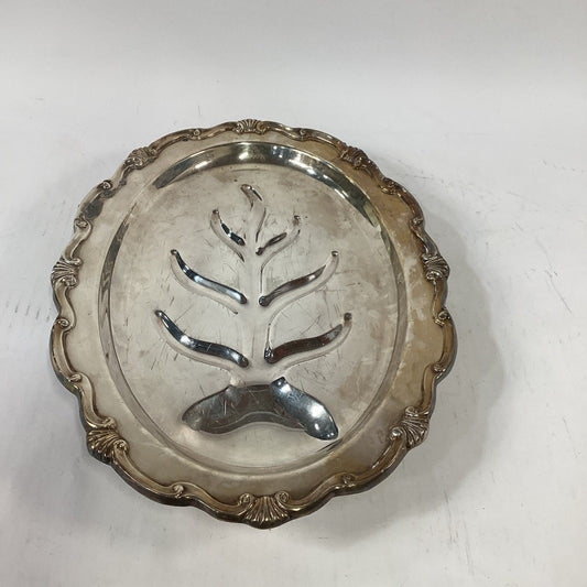 Vintage Tree Of Life Footed Silver Plated Footed Platter