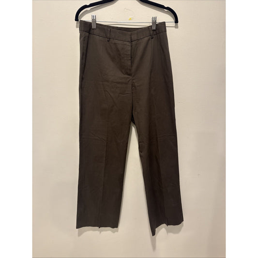 Theory Women Brown Dress Pants Zip 25in Inseam Size 8
