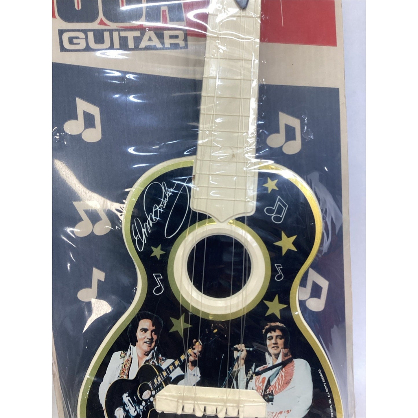 ELVIS PRESLEY TOY GUITAR LAPIN 1984 - NOS