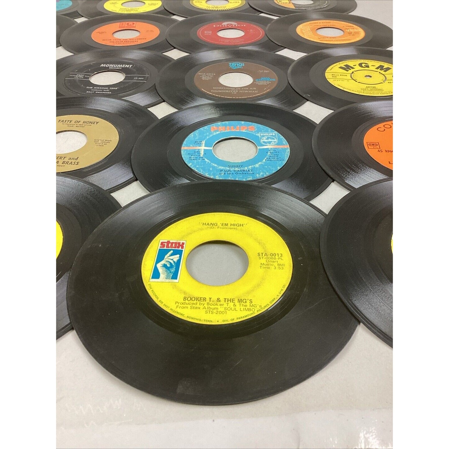 Lot Of 21 Vinyl 45’s Records - Booker T, Don Cavalieri, Siler Brothers, Claude K