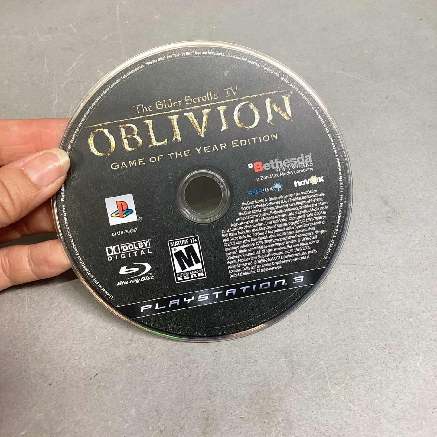 The Elder Scrolls IV Oblivion Game Of The Year Edition PlayStation 3 - Disc/Case