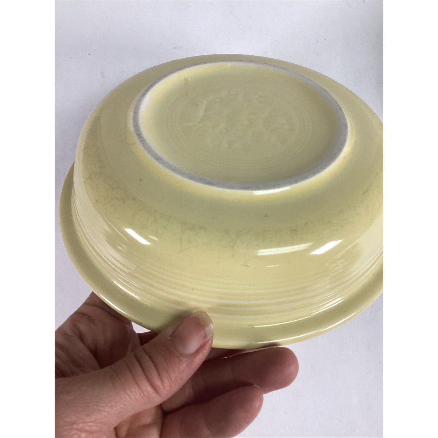 Vintage Yellow And White Fiesta Bowls - Made In USA