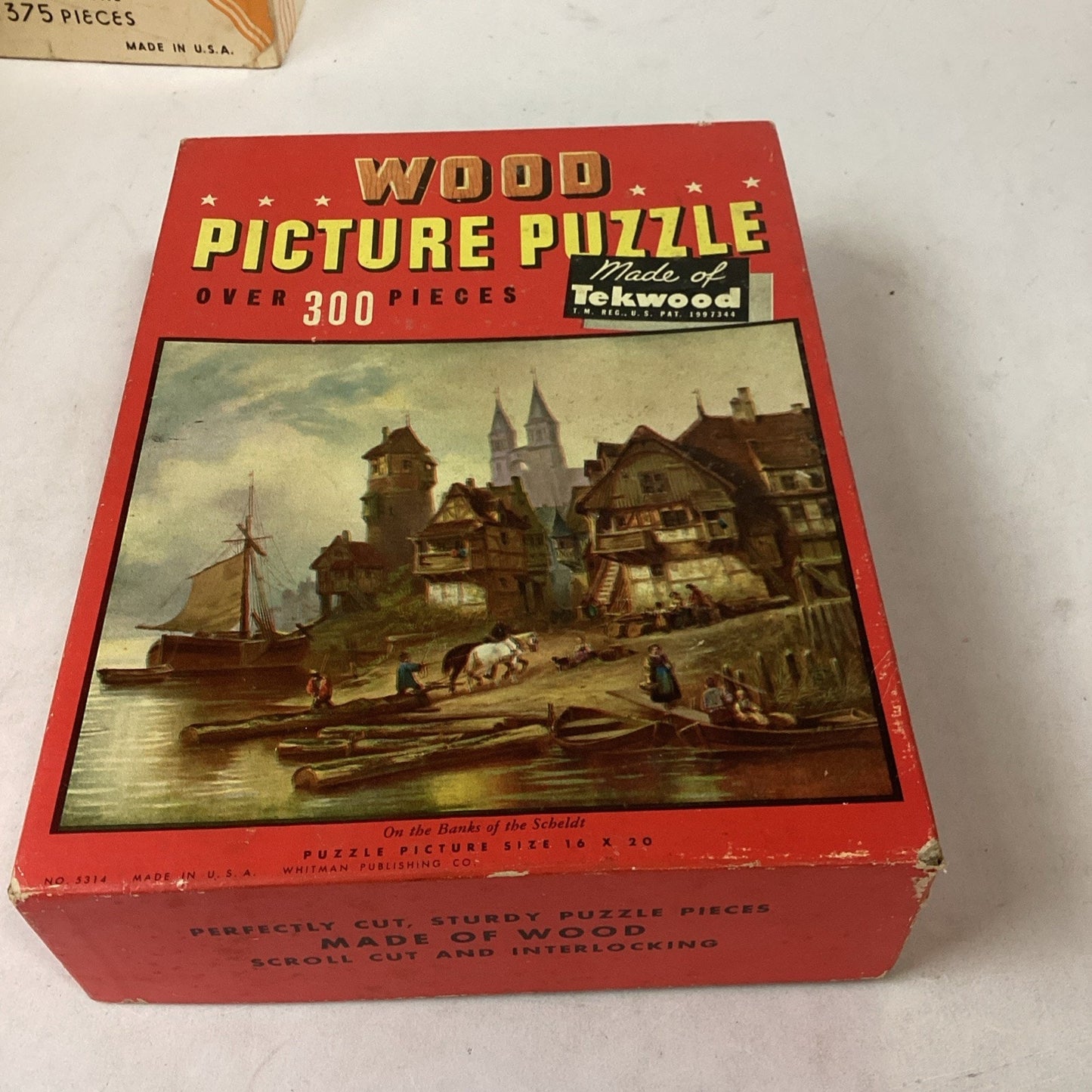 Set Of 6 Vintage Wooden Perfect Picture Puzzles