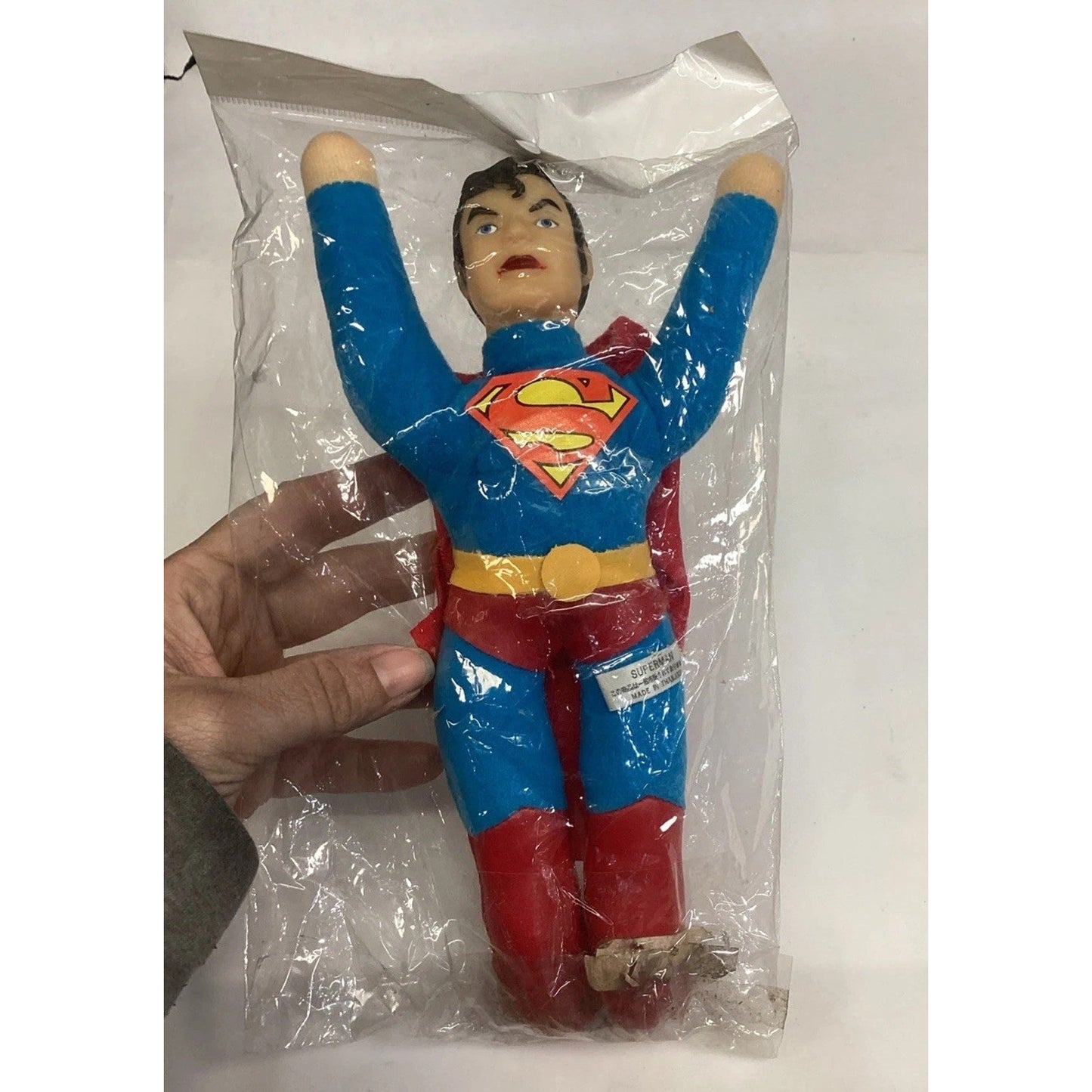 Rare Vintage 1991 DC Comics Plush Superman Figure W/ Soft Vinyl Head - NOS