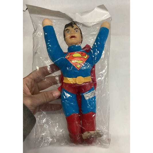 Rare Vintage 1991 DC Comics Plush Superman Figure W/ Soft Vinyl Head - NOS