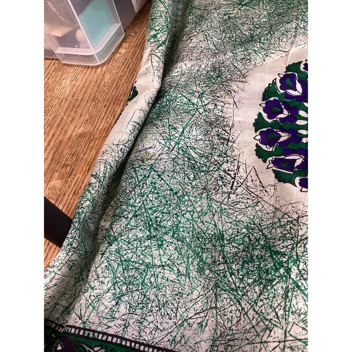 Vintage Silk Mandala Dupatta/Odhani Shawl - 200x45” - Pattern #10040