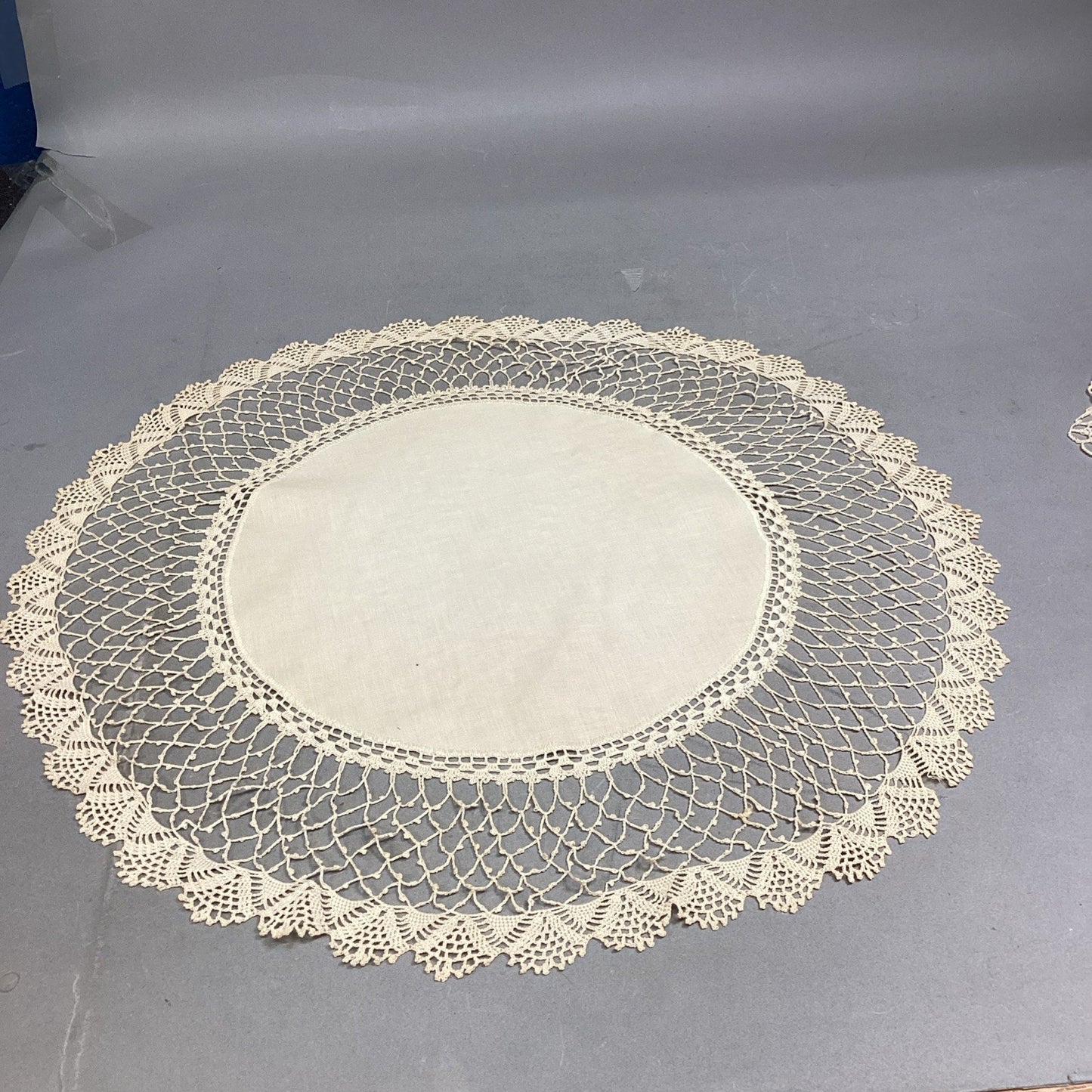Set Of 2 Elegant Antique Handmade Needle Lace Doilies