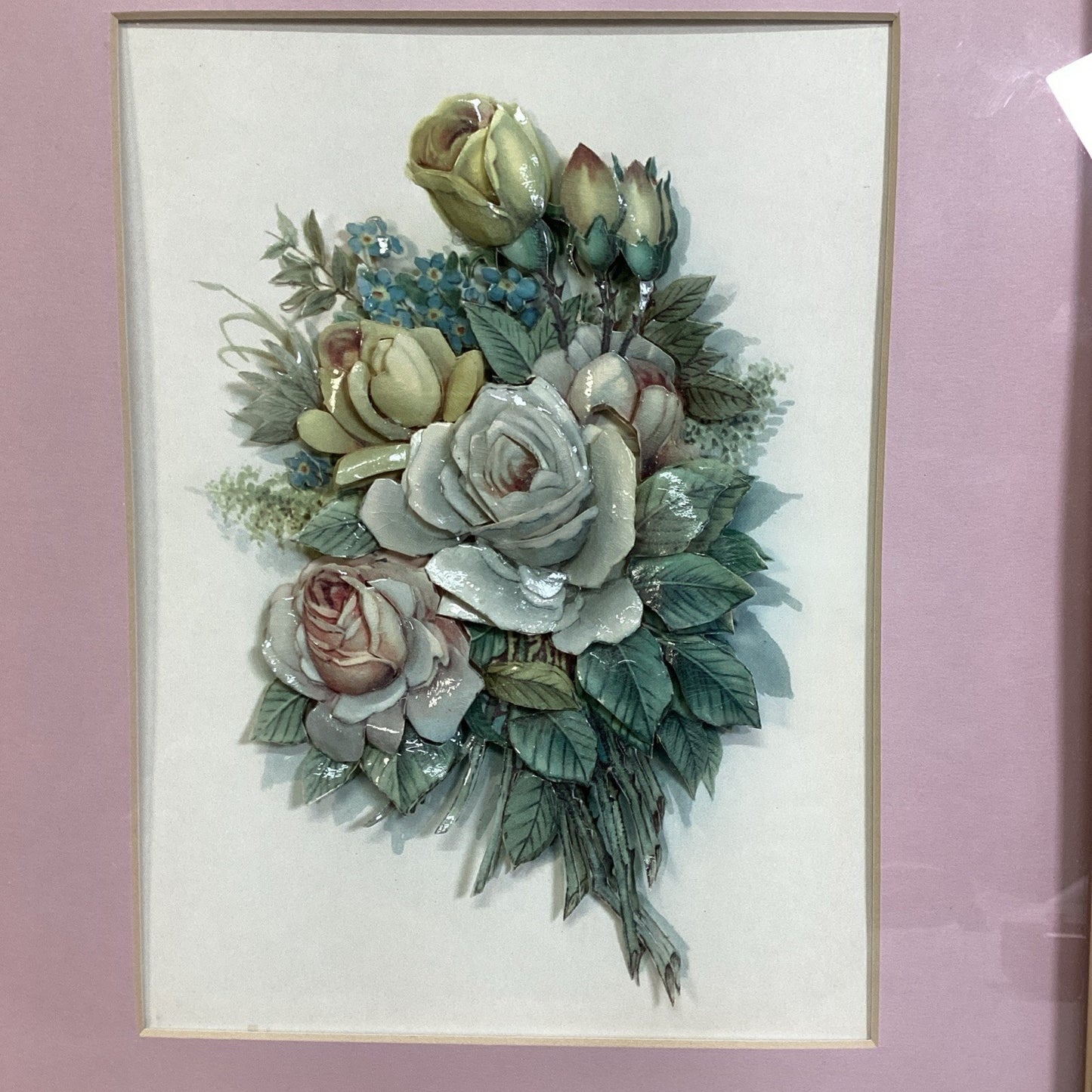 3D Floral Roses In A 12x10” Frame