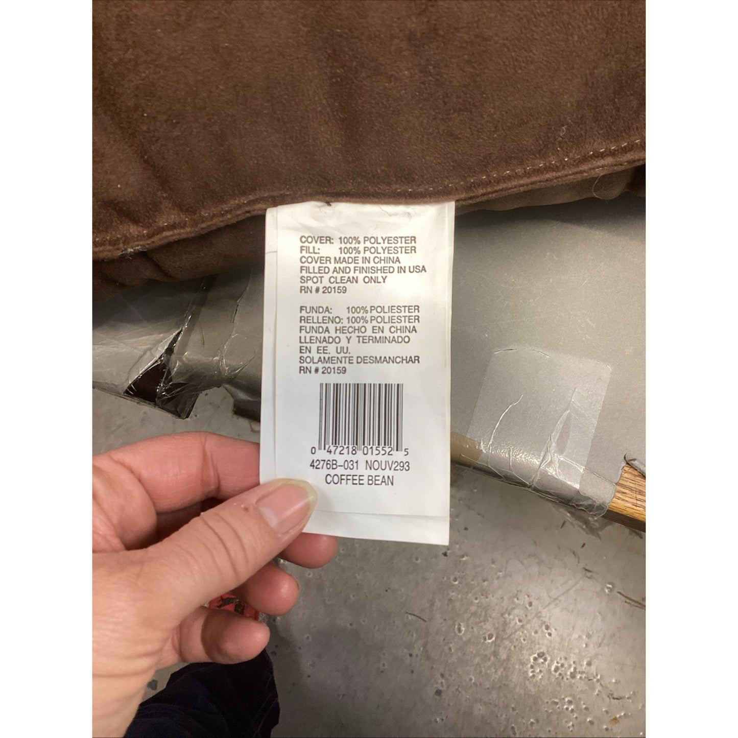 2 Large Plush Brown Suede Accent Pillows & 1 Spencer Feather Filled Pillow