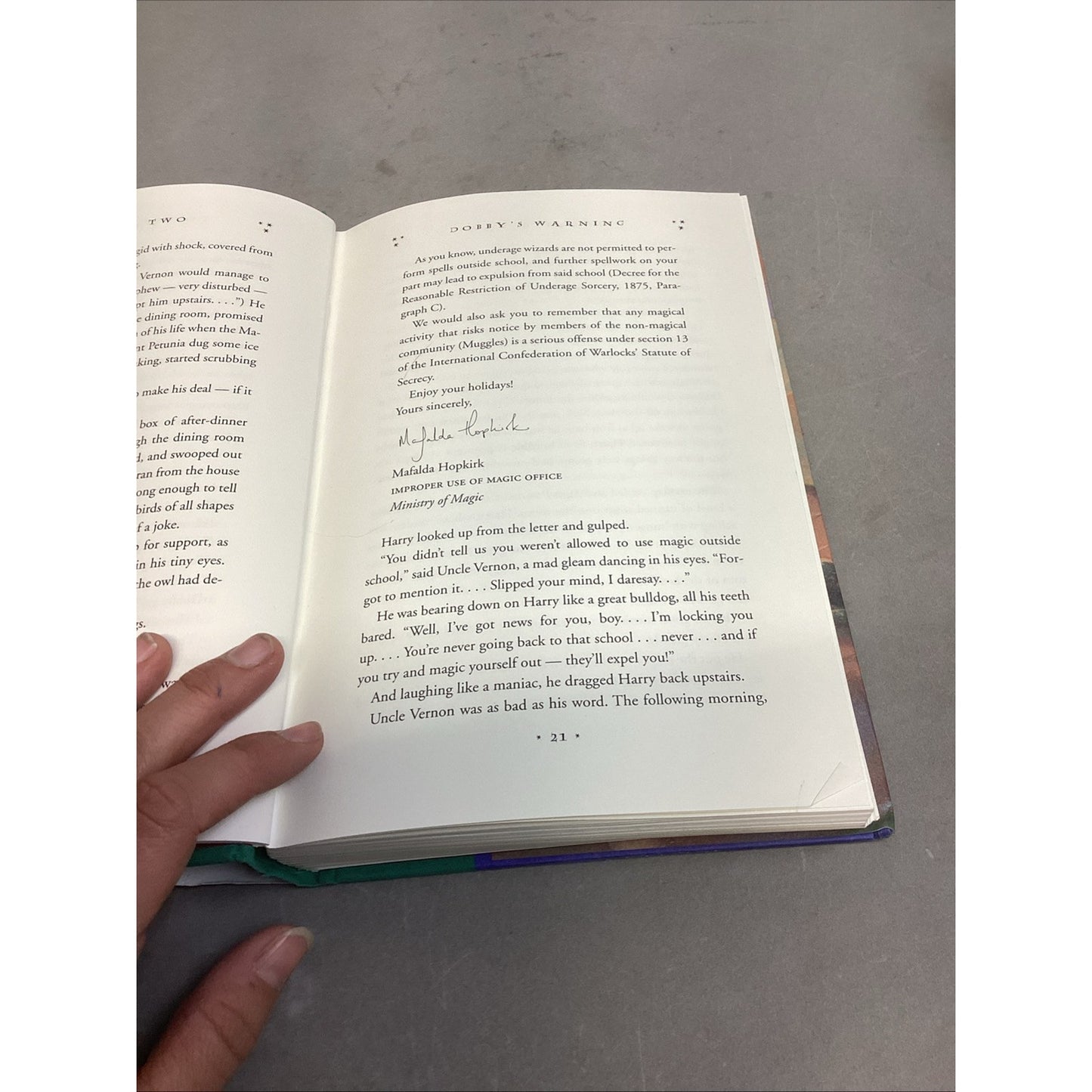 Harry Potter and The Chamber of Secrets by J. K. Rowling Book