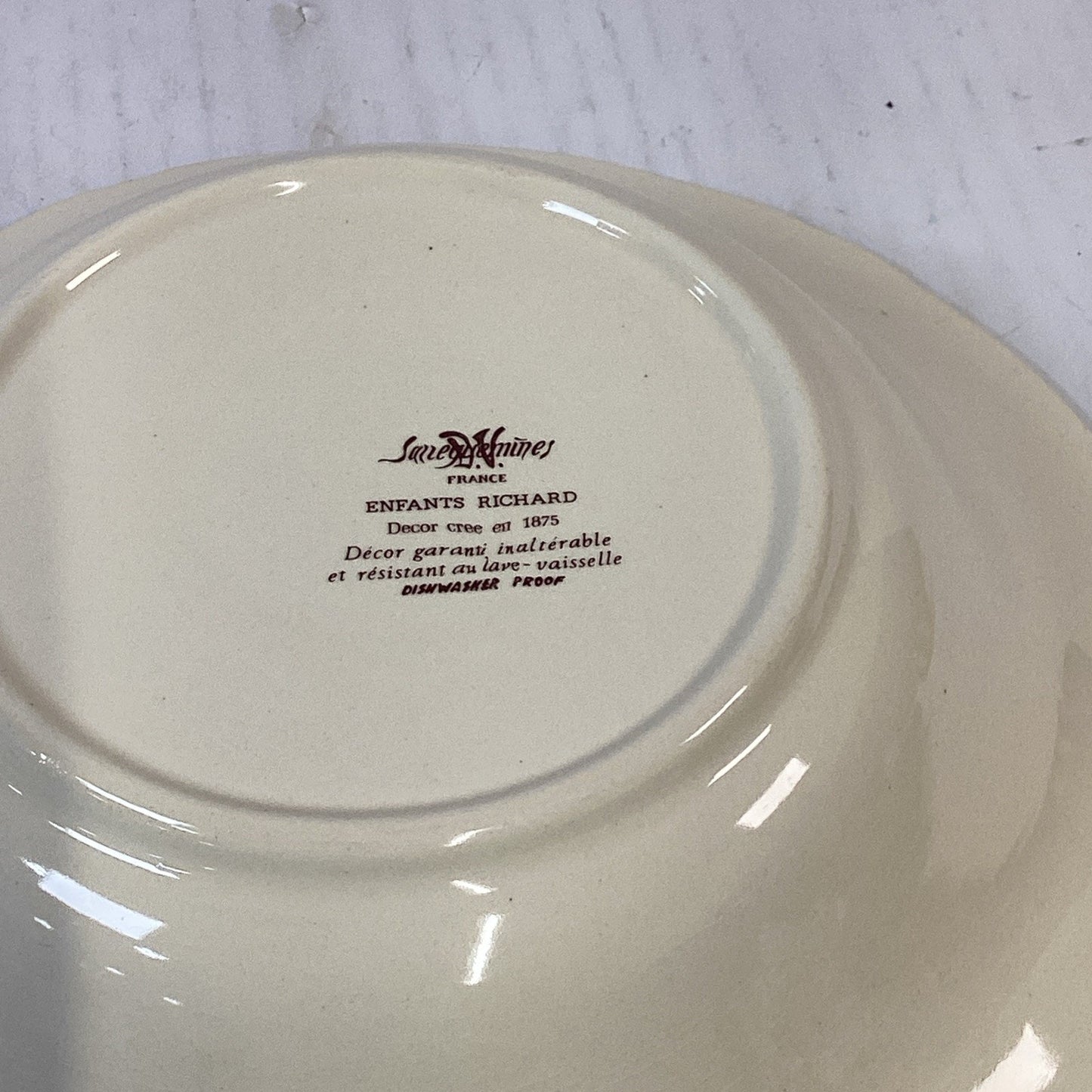 Vintage Sarreguemines Digoin France Enfants Richard Serving Dish - 10”D