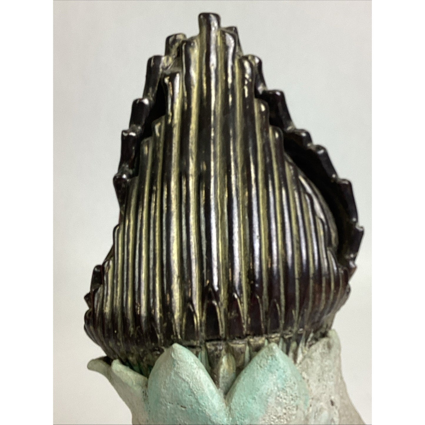 Whimsical Ceramic Sculpture- Surreal Face With Miniature Piano - 13.5”H
