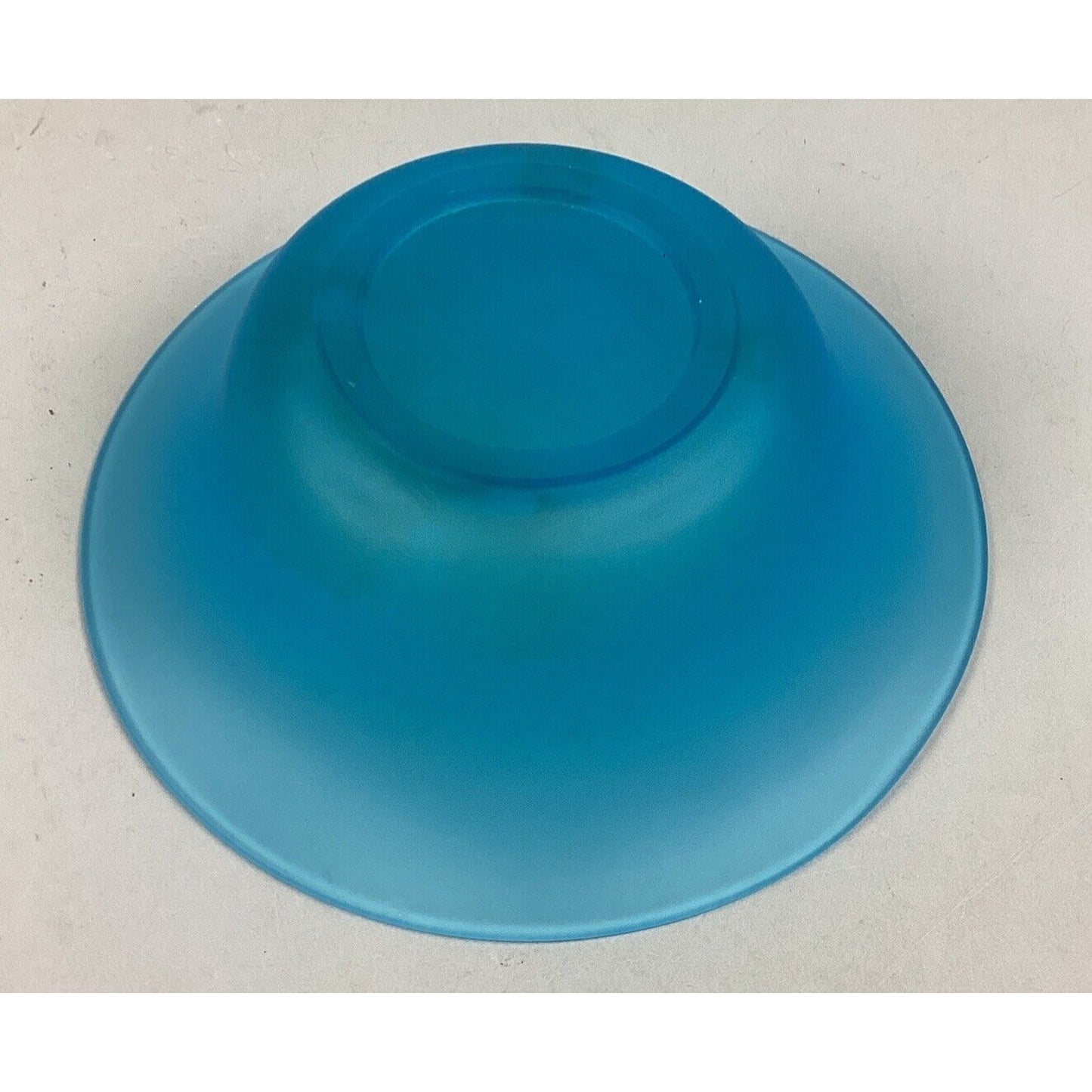 Tiffin Glass Sky Blue Satin Glass Console Serving Bowl - 9 1/4”