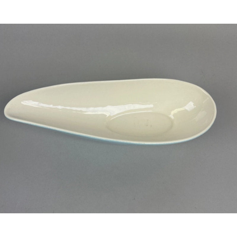 Hull Pottery 13” Gravy Boat Serving Piece Mid-Century Modern Light Blue Ceramic