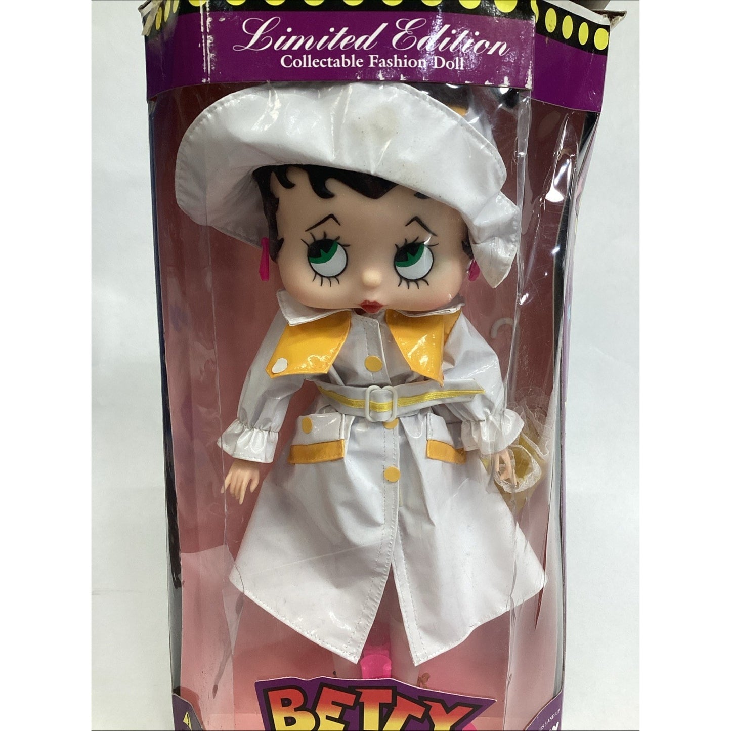 Vintage Betty Boop Limited Fashion Doll 1986 M. Toys- Rain Coat Jacket Umbrella