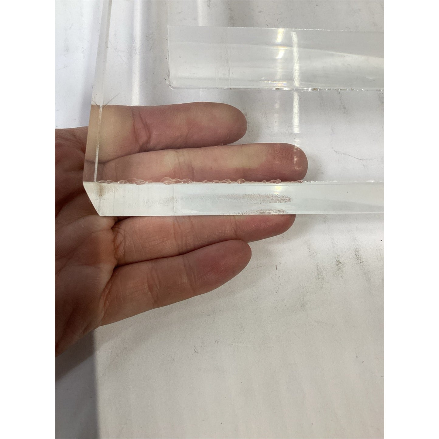 Clear Acrylic Heavy Display Stand - 2 Levels - 10x10x2.5”