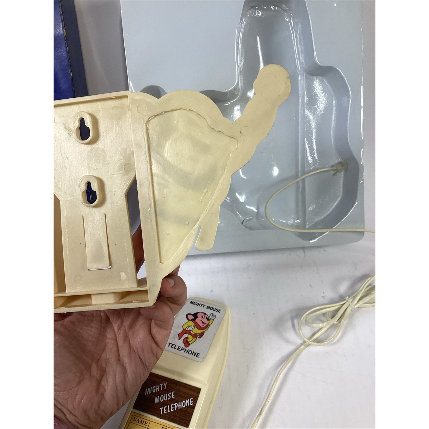Vintage Rare 1983 Mighty Mouse Telephone - NOS - Open Box