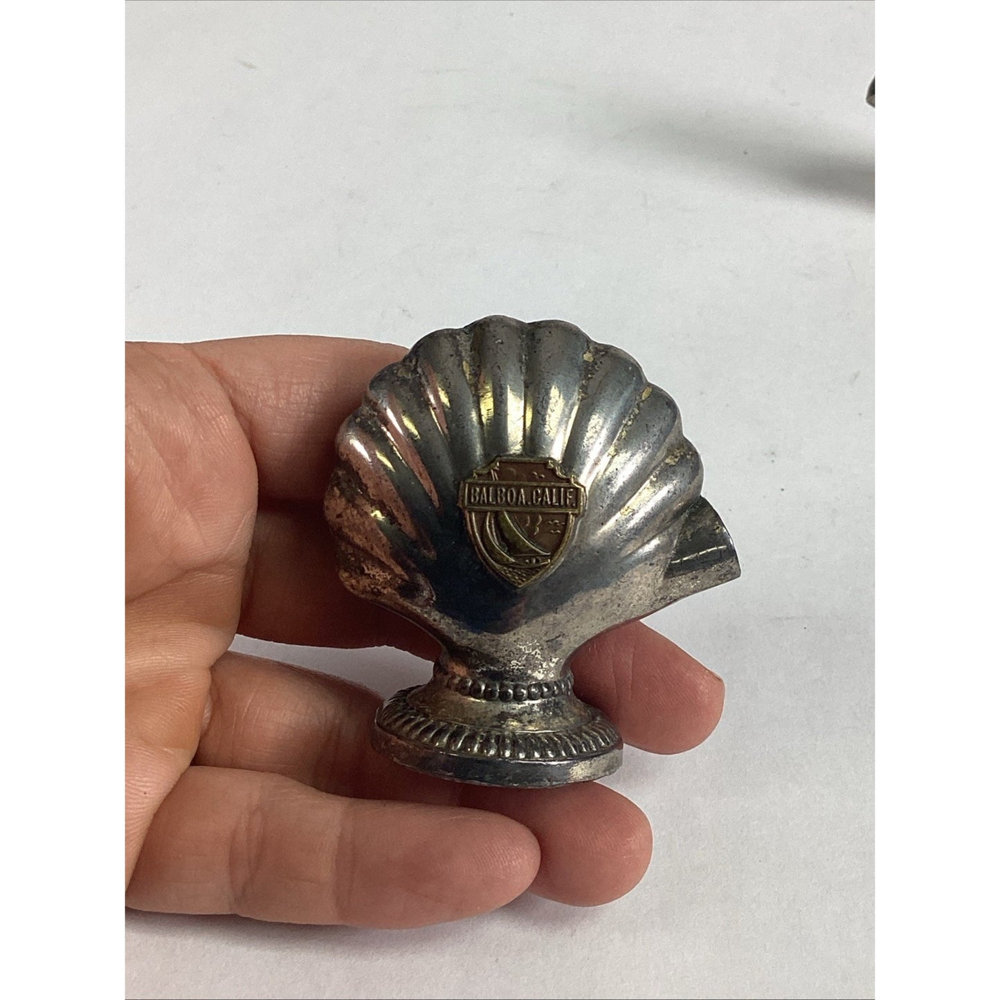 Pair Of Balboa, California Silver Plated Shell Salt & Pepper Shakers