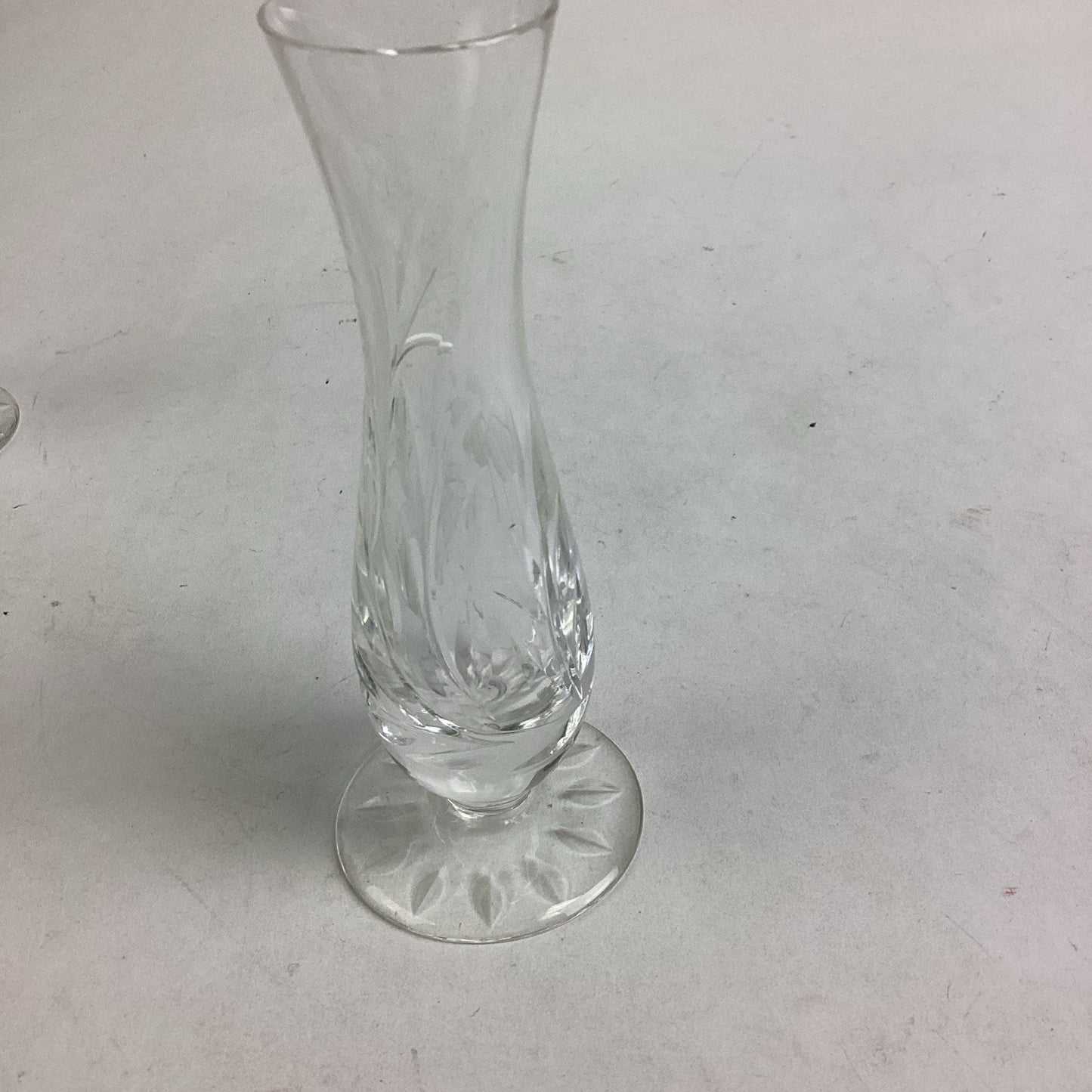 Set Of 3 Stuart Cut Glass Vases - 5.5”H