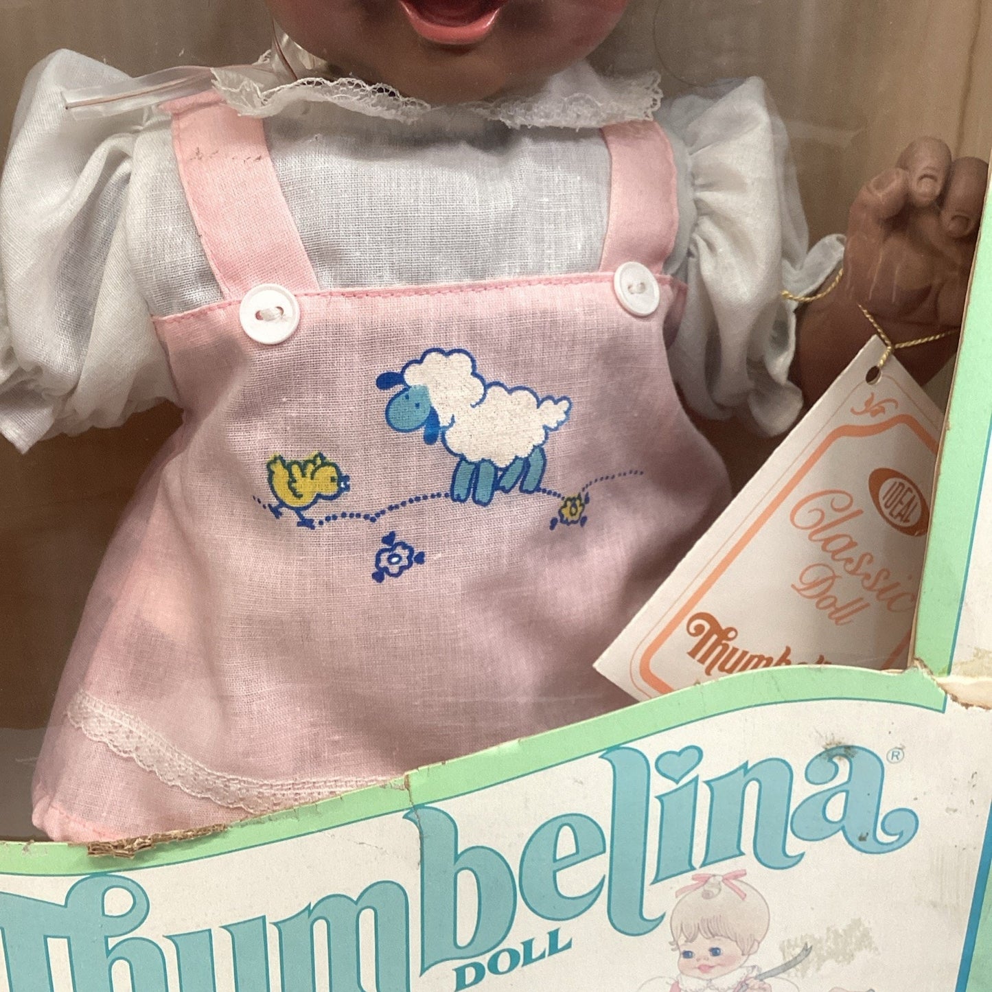 1982 - 16 inch Thumbelina Doll With Ma_Ma Voice - African American - NOS